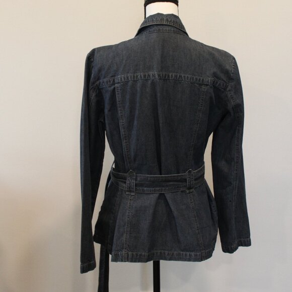 French Cuff Lightweight Denim Jacket Size Medium - Picture 5 of 8